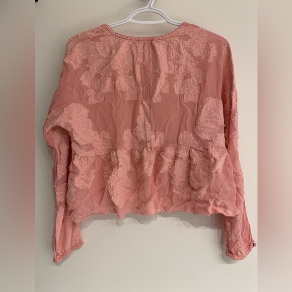Babaton Pink long sleeve floral. size small. - Picture 2 of 4